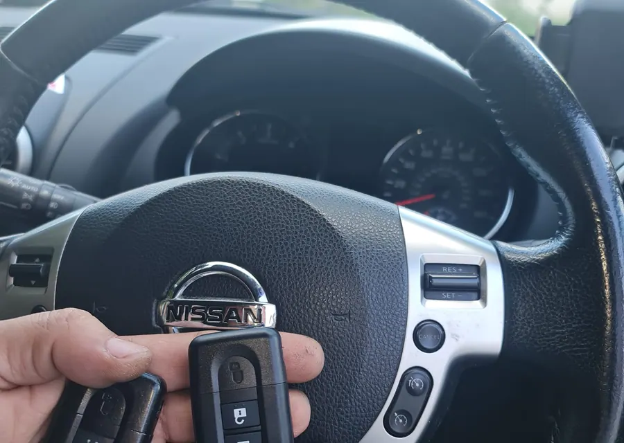 Nissan car key replacement inside the vehicle
